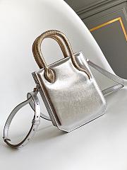 BVLGARI Serpentine Tote Silver Size 13x17x5cm - 1