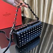 Valentino Garavani Rockstud Alcove Silver Bag Size 19x12x5cm - 4