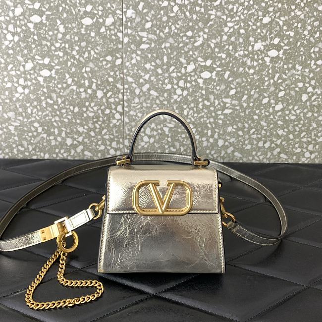 Valentino VSling Bags Silver Size 13.5x11.5x4cm - 1