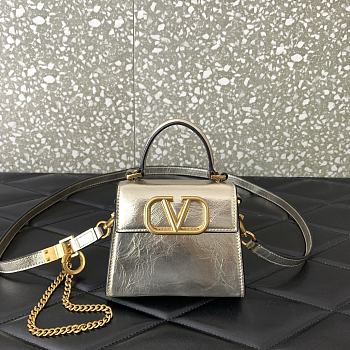Valentino VSling Bags Silver Size 13.5x11.5x4cm