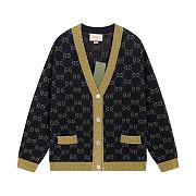 GG Cotton Lamé Cardigan Black - 1