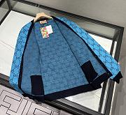 Gucci Cardigan Wool Jacquard Blue - 4