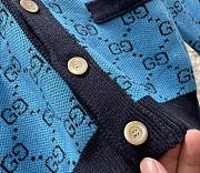 Gucci Cardigan Wool Jacquard Blue - 2