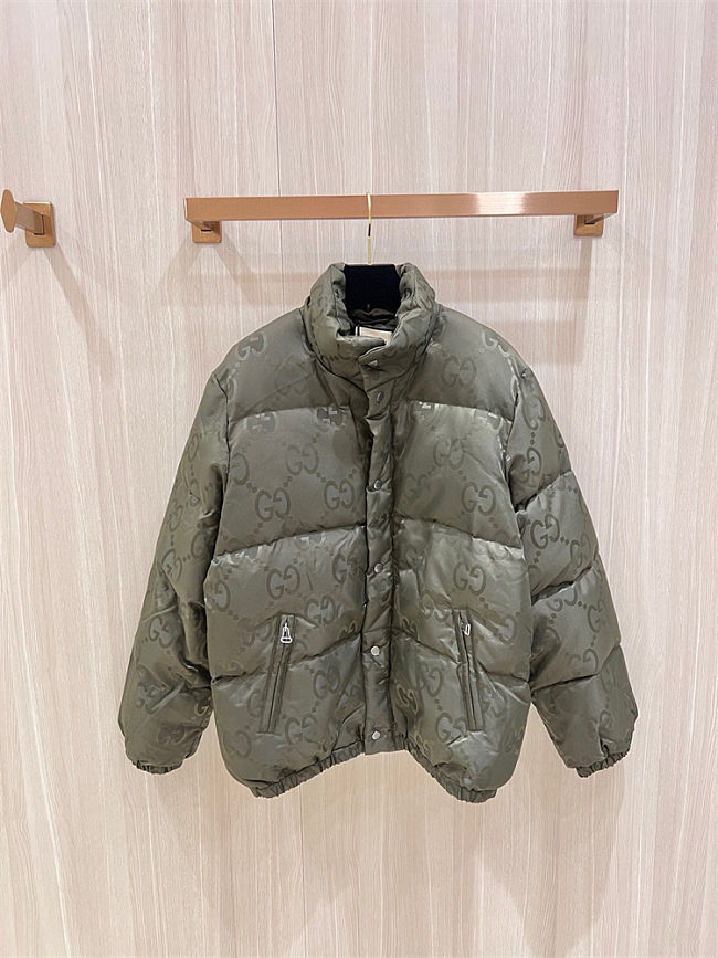 Gucci Down Jacket Top Version Moss Green - 1