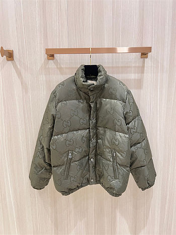 Gucci Down Jacket Top Version Moss Green