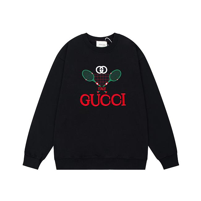 GUCCI FLEECE BADMINTON BLACK - 1