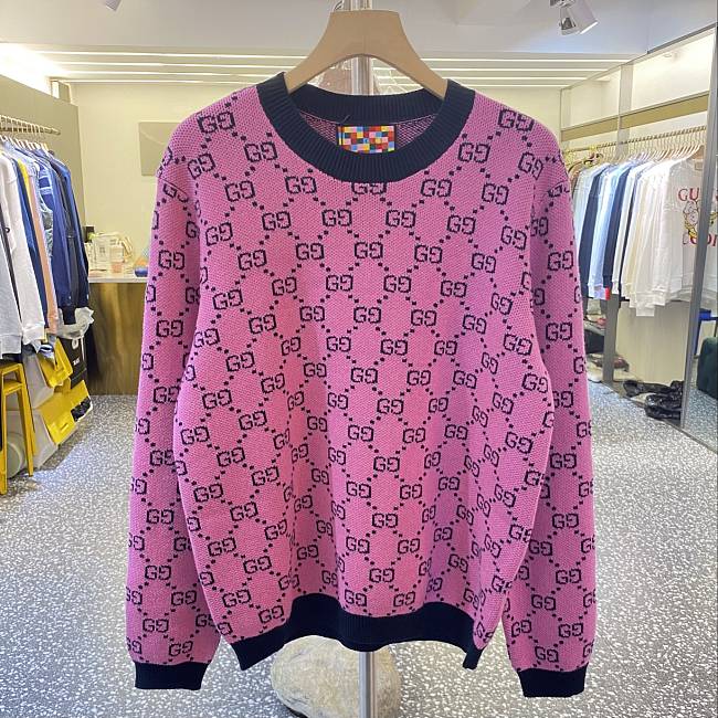 Gucci GG Multicolor Sweater Pink - 1