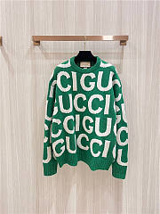 Gucci Sweater Wool White Green - 2