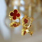 Van Cleef Vintage Alhambra Yellow Gold Carnelian - 2