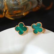 Van Cleef Vintage Alhambra Rose Gold Malachite - 4