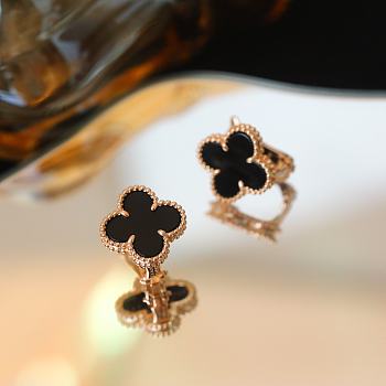 Van Cleef Vintage Alhambra Earrings Rose Gold