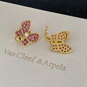 DVan Cleef Two Butterfly Earrings Yellow Pink - 2