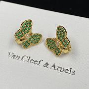 Van Cleef Two Butterfly Earrings Yellow Green - 3