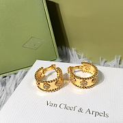 Van Cleef Perlée Clovers Hoop Earrings Yellow - 3