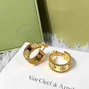 Van Cleef Perlée Clovers Hoop Earrings Yellow - 2