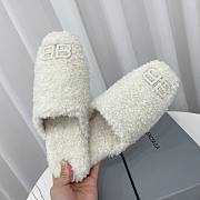 Balenciaga White Cosy BB Mule - 3