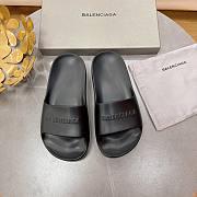 Balenciaga Logo Mono Platform Black Slide - 4