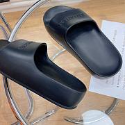 Balenciaga Logo Mono Platform Black Slide - 3