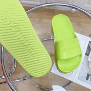 Balenciaga Logo Mono Platform Green Slide - 6