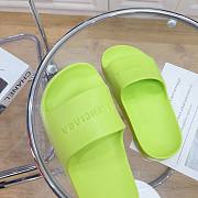 Balenciaga Logo Mono Platform Green Slide - 4