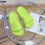 Balenciaga Logo Mono Platform Green Slide - 3