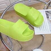 Balenciaga Logo Mono Platform Green Slide - 2