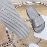 Balenciaga Logo Mono Platform Grey Slide - 4