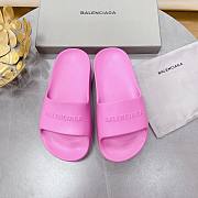 Balenciaga Logo Mono Platform Pink Slide - 1
