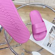 Balenciaga Logo Mono Platform Pink Slide - 5