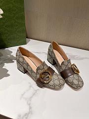 Gucci Blondie Mid-Heel Pumps Brown - 2
