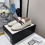 Gucci Loafer with Web White Leather - 1