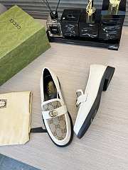 Gucci Princetown Designer Genuine White Brown Leather - 2