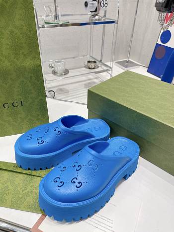 Gucci Slip On Sandal Blue
