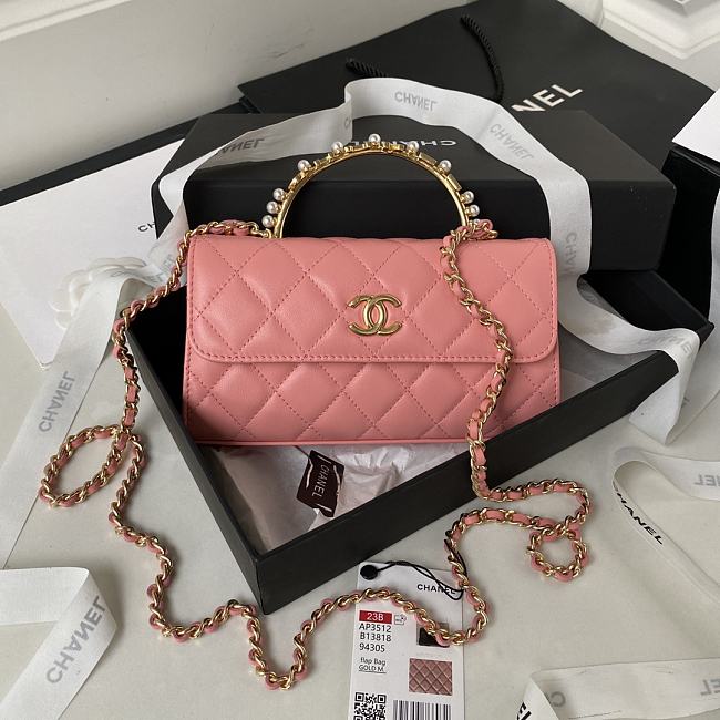Chanel Handbag AP3512 Rose Pink Size 10x18x4.5cm - 1