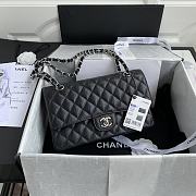 Chanel Handbag A01112 Black Silver Size 15x25x6cm - 1