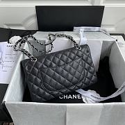Chanel Handbag A01112 Black Silver Size 15x25x6cm - 3