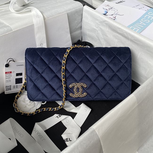 Chanel Should bag AP3363A Navy Size 11x23x4cm - 1