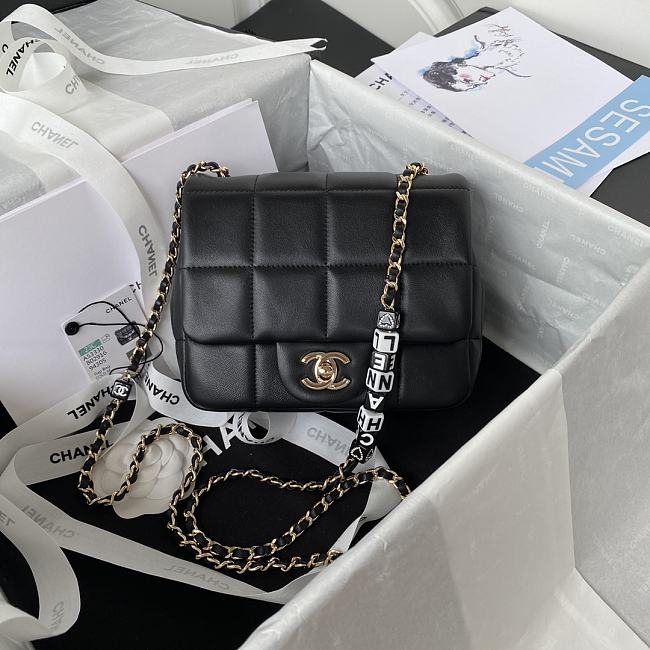 Chanel Should Bag AS3330 Black Size 17x14x7cm - 1