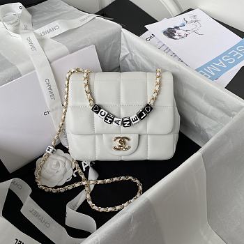 Chanel Should Bag AS3330 White Size 17x14x7cm