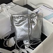 Chanel Should Bag AS3980 Silver Size 19x20x6cm - 4