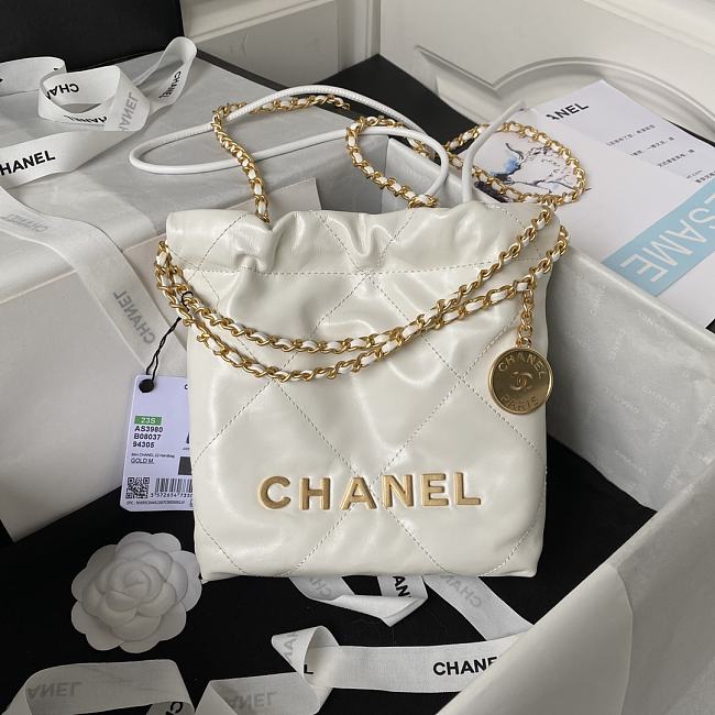 Chanel Should Bag AS3980 White Size 19x20x6cm - 1