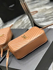 YSL Shoulder Bag in Quilted Brown Leather Size 23x16x6cm - 6