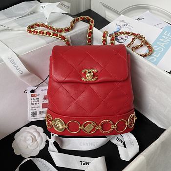 Chanel Should Bag AS4275 Red Size 18x18x8cm