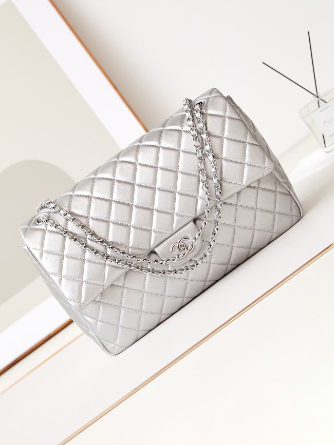 Chanel Should Bag AS4661 Silver Size 27x38x12cm - 1