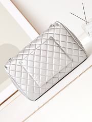 Chanel Should Bag AS4661 Silver Size 27x38x12cm - 3
