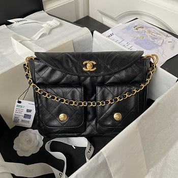 Chanel Should Bag AS4743 Black Size19x24x5cm