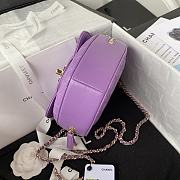 Chanel Should Bag Heart AS3191Purple Size 16x18x6cm - 4