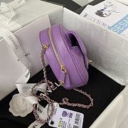 Chanel Should Bag Heart AS3191Purple Size 16x18x6cm - 6