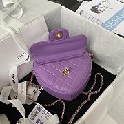 Chanel Should Bag Heart AS3191Purple Size 16x18x6cm - 2