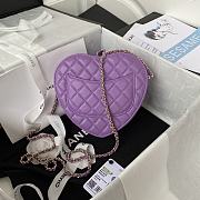 Chanel Should Bag Heart AS3191Purple Size 16x18x6cm - 3